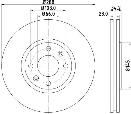 Mintex MDC1333 - Тормозной диск www.autospares.lv