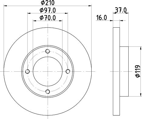 Mintex MDC1284 - Bremžu diski www.autospares.lv