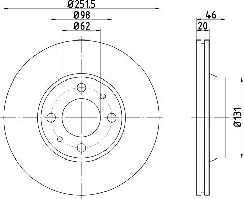 Mintex MDC816 - Тормозной диск www.autospares.lv