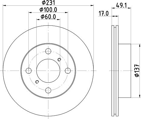 Mintex MDC81374C - Bremžu diski www.autospares.lv