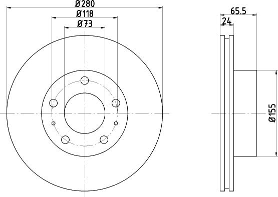 Mintex MDC839 - Тормозной диск www.autospares.lv