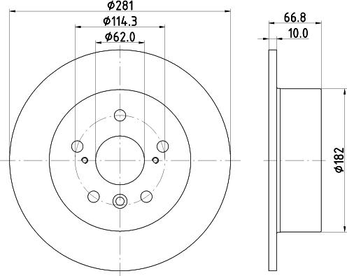 Mintex MDC82545C - Bremžu diski autospares.lv