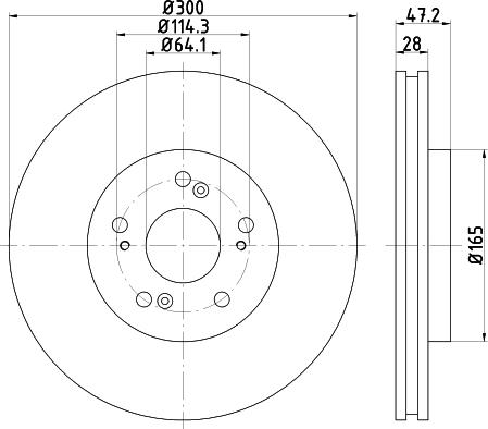 Mintex MDC82511C - Bremžu diski www.autospares.lv