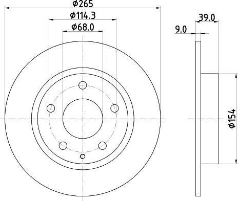 Mintex MDC82605C - Bremžu diski www.autospares.lv