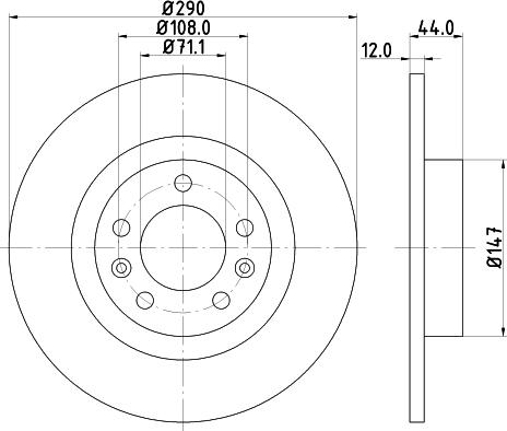 Mintex MDC82345C - Bremžu diski www.autospares.lv