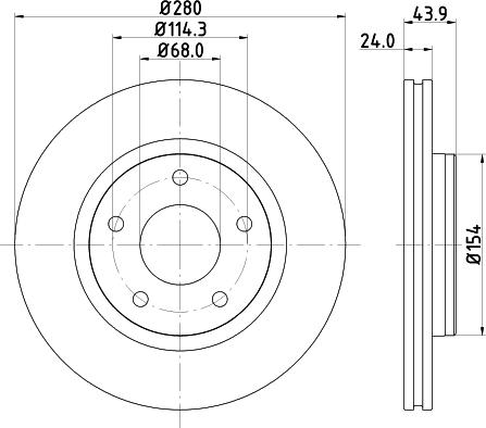 Mintex MDC82280C - Bremžu diski www.autospares.lv