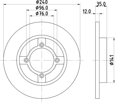 Mintex MDC355 - Тормозной диск www.autospares.lv