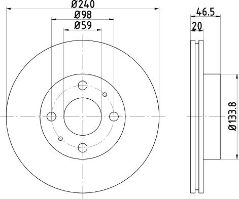 Mintex MDC358 - Bremžu diski www.autospares.lv