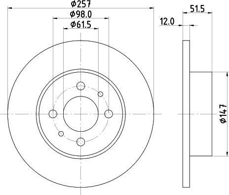 Mintex MDC249 - Bremžu diski www.autospares.lv