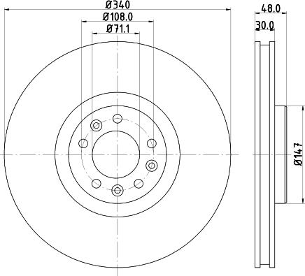 Mintex MDC2543 - Bremžu diski www.autospares.lv