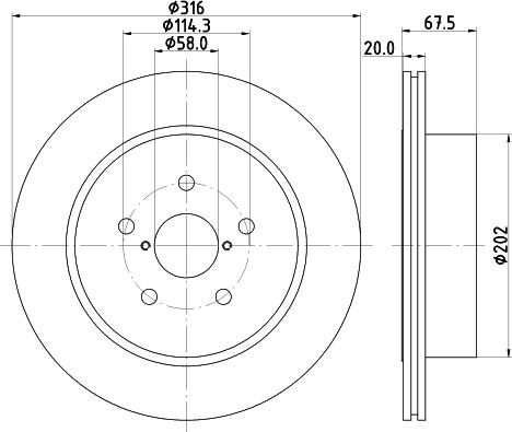 Mintex MDC2554 - Bremžu diski autospares.lv