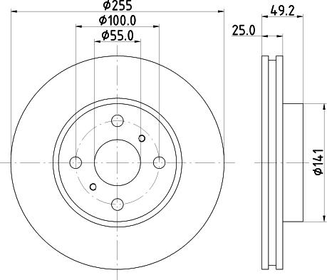 Mintex MDC2560 - Bremžu diski www.autospares.lv