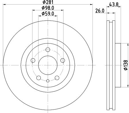 Mintex MDC2563 - Bremžu diski www.autospares.lv