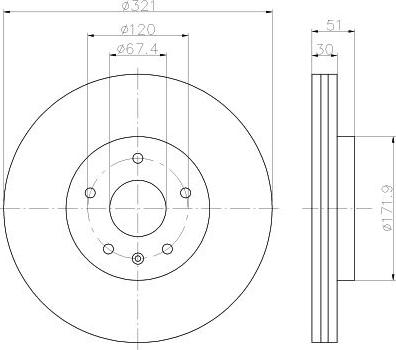 Mintex MDC2500 - Bremžu diski www.autospares.lv