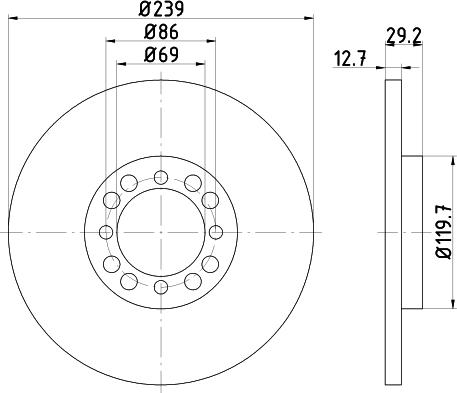 Mintex MDC251 - Bremžu diski autospares.lv