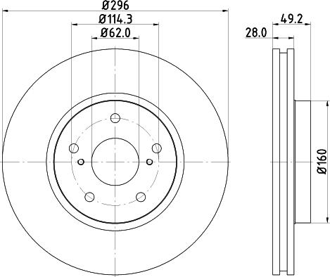 Mintex MDC82086C - Тормозной диск www.autospares.lv