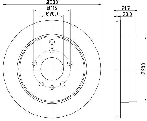 Mintex MDC82020C - Bremžu diski www.autospares.lv