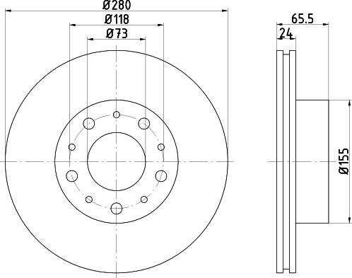 Mintex MDC2154 - Тормозной диск www.autospares.lv