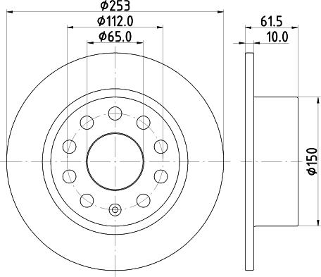 Mintex MDC2891C - Bremžu diski www.autospares.lv