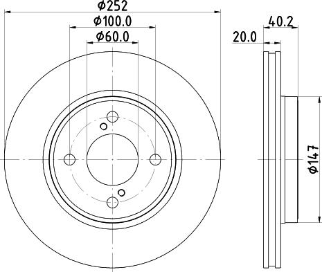 Mintex MDC2869C - Bremžu diski www.autospares.lv