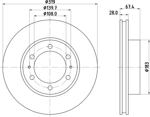 Mintex MDC2803C - Bremžu diski www.autospares.lv