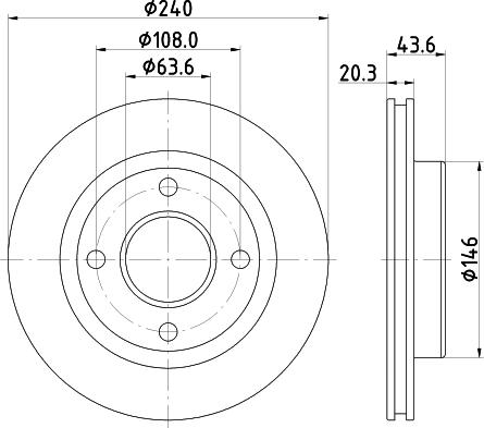 Mintex MDC2834C - Bremžu diski www.autospares.lv