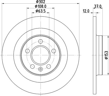 Mintex MDC2876C - Bremžu diski www.autospares.lv