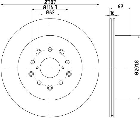 Mintex MDC2371 - Bremžu diski www.autospares.lv