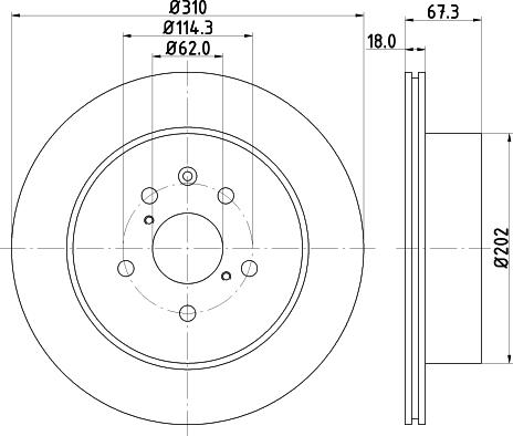 Mintex MDC2250 - Bremžu diski www.autospares.lv