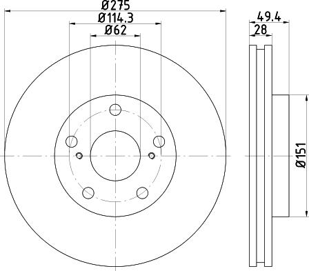 Mintex MDC2257 - Bremžu diski www.autospares.lv