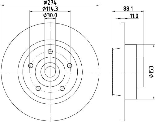 Mintex MDC2284 - Bremžu diski www.autospares.lv