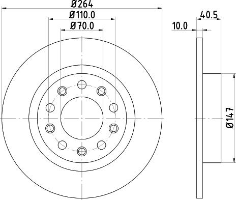 Mintex MDC2279 - Bremžu diski www.autospares.lv