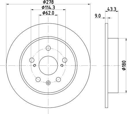 Mintex MDC2715 - Bremžu diski www.autospares.lv