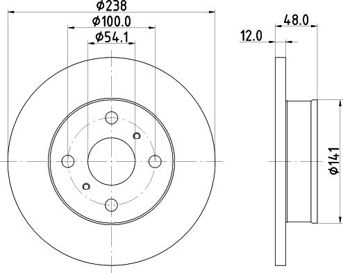 Mintex MDC725 - Bremžu diski www.autospares.lv