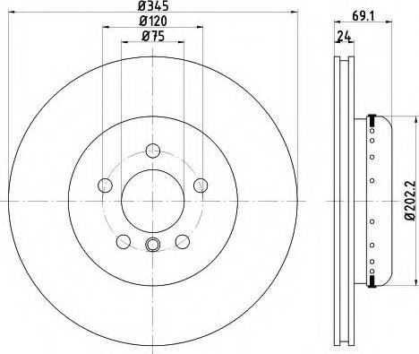 Mintex MDCB2583 - Bremžu diski www.autospares.lv