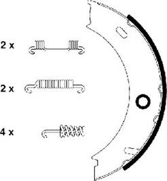 Mintex MFR498 - Brake Shoe Set, parking brake www.autospares.lv