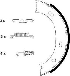 Mintex MFR488 - Bremžu loku kompl., Stāvbremze www.autospares.lv