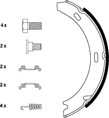 Mintex MFR650 - Bremžu loku kompl., Stāvbremze www.autospares.lv