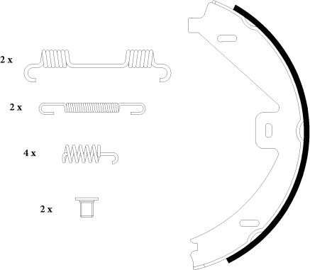 Mintex MFR624 - Bremžu loku kompl., Stāvbremze www.autospares.lv