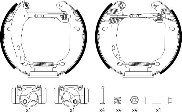 Mintex MSP087 - Brake Shoe Set www.autospares.lv