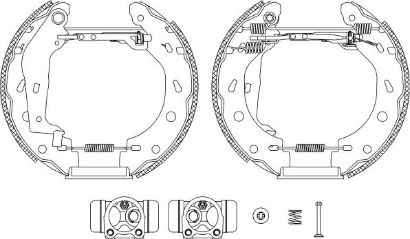 Mintex MSP250 - Комплект тормозных колодок, барабанные www.autospares.lv