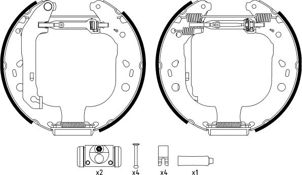 Mintex MSP287 - Bremžu loku komplekts www.autospares.lv