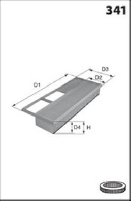 MISFAT P191A - Air Filter, engine www.autospares.lv