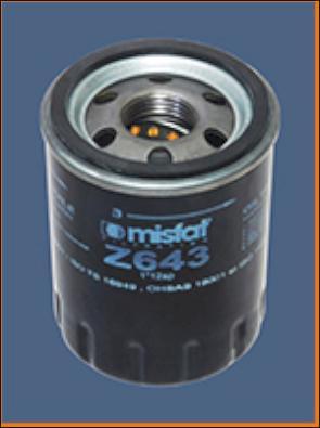 MISFAT Z643 - Eļļas filtrs www.autospares.lv
