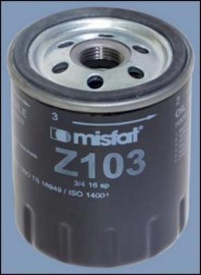 MISFAT Z103 - Eļļas filtrs www.autospares.lv