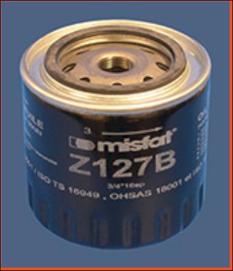 MISFAT Z127B - Oil Filter www.autospares.lv