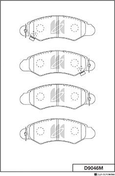 MK Kashiyama D9046M - Bremžu uzliku kompl., Disku bremzes www.autospares.lv