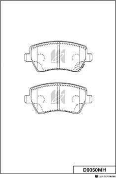 MK Kashiyama D9050MH - Bremžu uzliku kompl., Disku bremzes www.autospares.lv