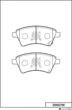 MK Kashiyama D9057M - Bremžu uzliku kompl., Disku bremzes www.autospares.lv