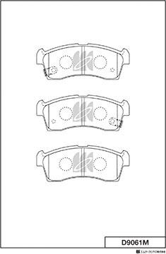 MK Kashiyama D9061M - Bremžu uzliku kompl., Disku bremzes www.autospares.lv